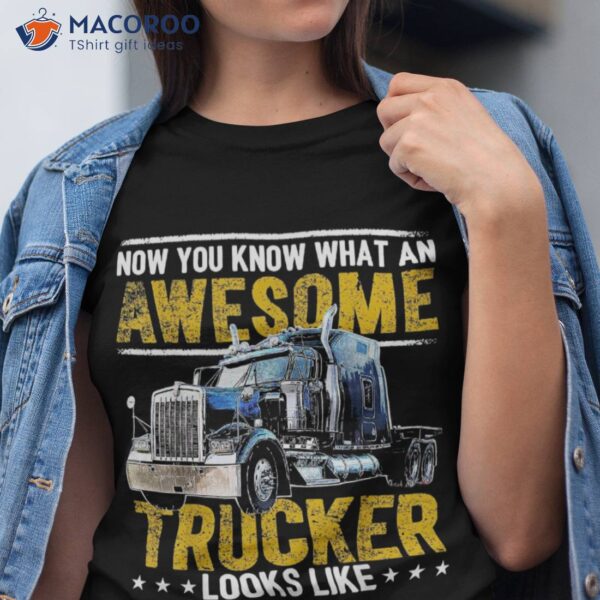 Awesome Trucker Big Rig Semi-trailer Truck Driver Gift Shirt