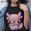 Axolotl Ra Anime Kawaii Eating Girls Teens Shirt