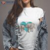 Baby Elephant Love – Sepia On Teal Watercolour T-Shirt