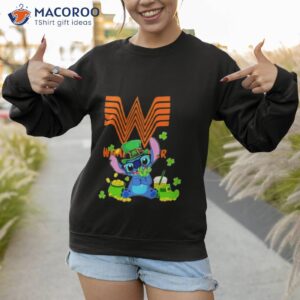 baby stitch and whataburger st patricks day shirt sweatshirt