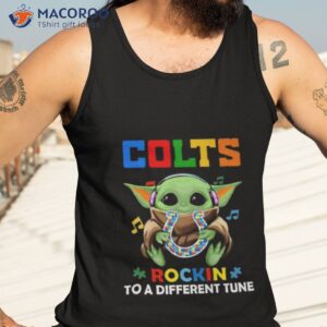 baby yoda hug indianapolis colts autism rockin to a different tune shirt tank top 3