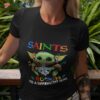 Baby Yoda Hug New Orleans Saints Autism Rockin To A Different Tune Shirt