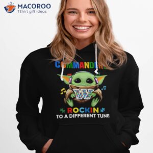 baby yoda hug washington commanders autism rockin to a different tune shirt hoodie 1