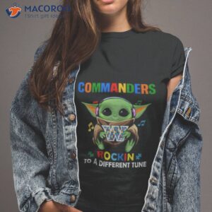 baby yoda hug washington commanders autism rockin to a different tune shirt tshirt 2