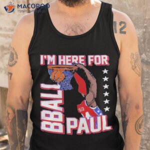 barstool sports store im here for bball paul graphic shirt tank top