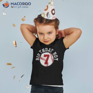 baseball 7th birthday party 7 years old gift shirt tshirt 2