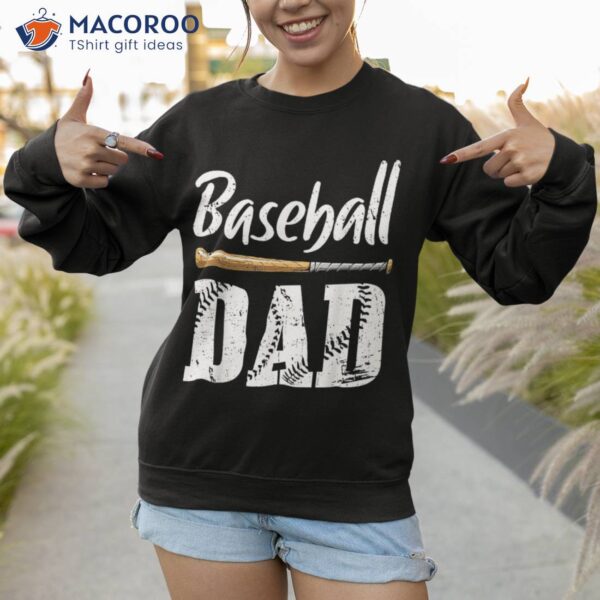 Baseball Dad Fathers Day Gift For Daddy Papa Father Shirt