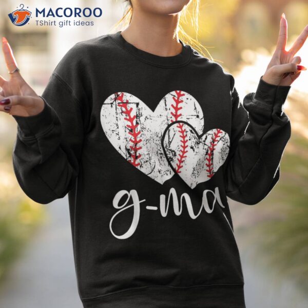 Baseball G-ma Heart Ball Funny Proud Grandma Mother’s Day Shirt