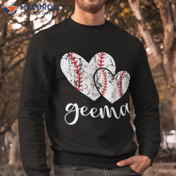 Baseball Geema Heart Ball Funny Proud Grandma Mother’s Day Shirt