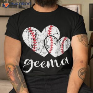 baseball geema heart ball funny proud grandma mother s day shirt tshirt