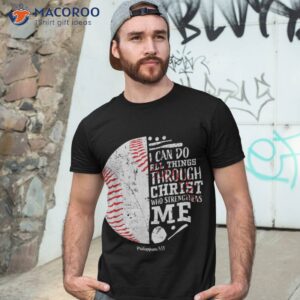 Baseball Gifts Teen Boys Kids Christian Religious Verse Shirt