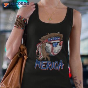 baseball mullet 4th of july american flag merica fathers day shirt tank top 4