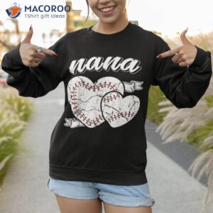 baseball nana heart ball cool proud grandma shirt sweatshirt