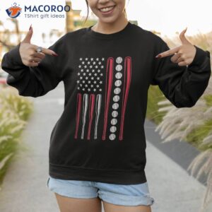 baseball player 4th of july usa american flag boys shirt sweatshirt