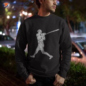 baseball player batter youth kids boys shirt sweatshirt