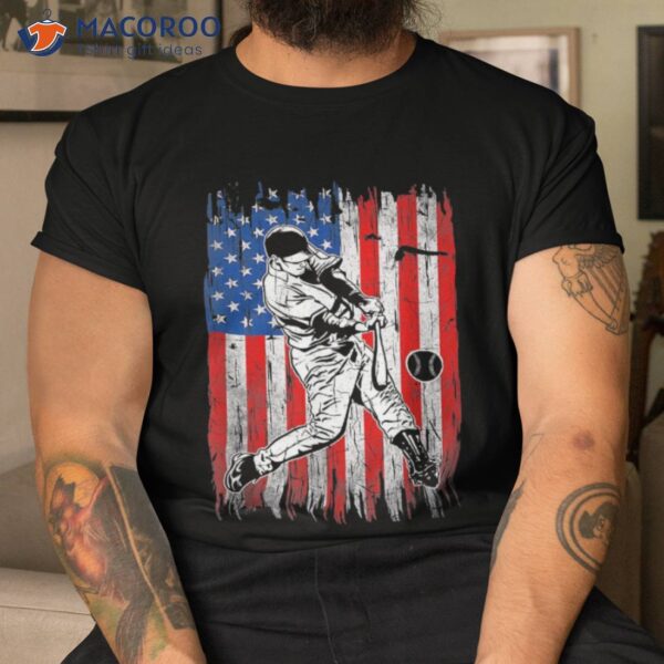 Baseball Team American Flag 4th Of July Vintage Shirt
