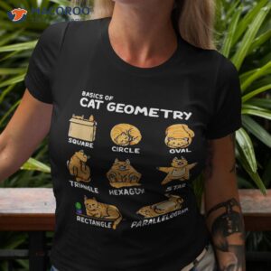 Basic Cat Geometry Cute Lover Owner Math School Shirt