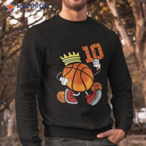 basketball 10th birthday shirt for girls boys kids born 2012 sweatshirt