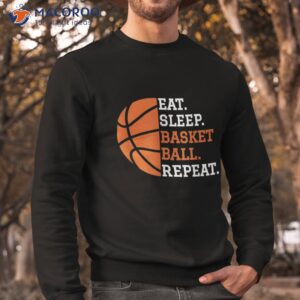 basketball player boy eat sleep repeat shirt sweatshirt