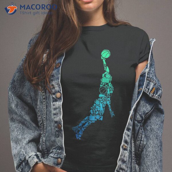 Basketball Player Coach Dunking Kids Boys Shirt