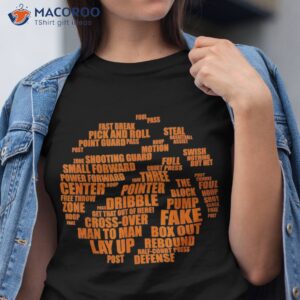 Basketball Terms Motivational Word Cloud Shirt