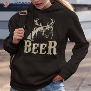 bear deer hunting funny retro beer humor dad papa brother shirt hoodie 3