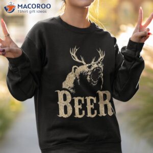 bear deer hunting funny retro beer humor dad papa brother shirt sweatshirt 2