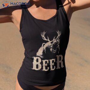 bear deer hunting funny retro beer humor dad papa brother shirt tank top 2