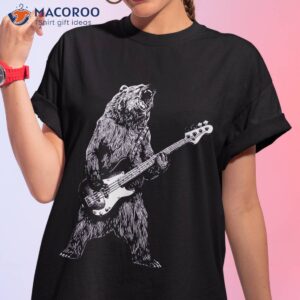 bear playing bass guitar shirt for animal tshirt 1
