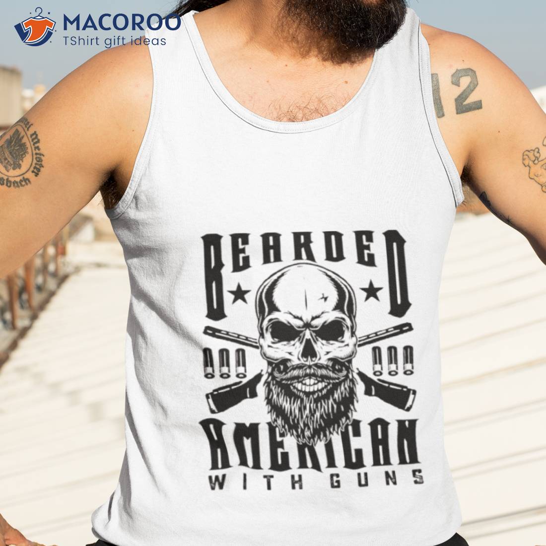 Bearded American With Guns Shirt Bearded American With Guns Shirt