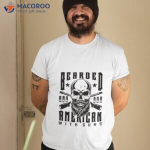 bearded american with guns t shirt tshirt 2