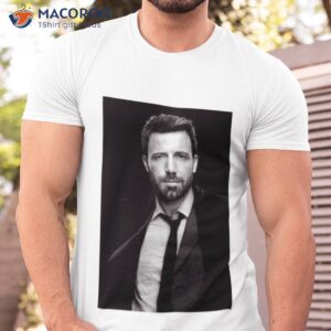 Ben Affleck Black And White Shirt