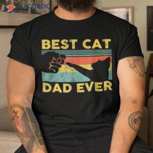 Best Cat Dad Ever Daddy Fist Bump Father’s Day Vintage Shirt