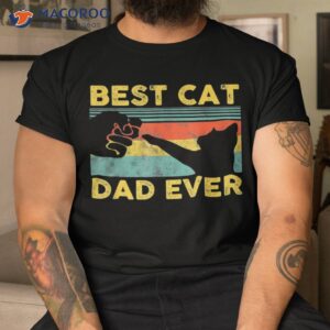 best cat dad ever daddy fist bump father s day vintage shirt tshirt