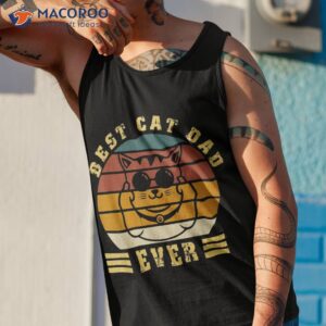 best cat dad ever daddy vintage sunglass father s day funny shirt tank top 1