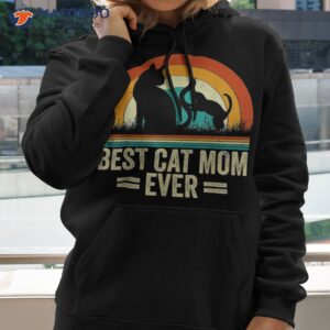 Best Cat Mom Ever Retro Vintage Mothers Day 2023 Shirt