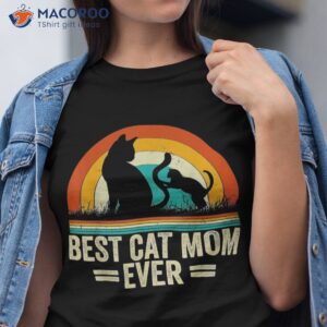 Best Cat Mom Ever Retro Vintage Mothers Day 2023 Shirt