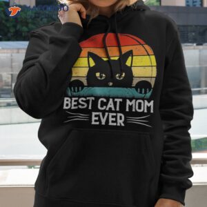 Best Cat Mom Ever Vintage Retro Funny Mothers Day Shirt
