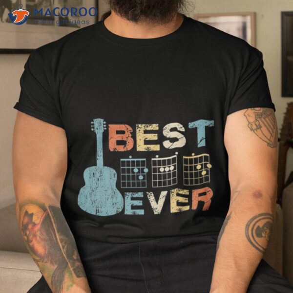 Best Dad Ever Guitar Chords Musician Funny Fathers Day Gift Idea TShirt Unisex T-Shirt
