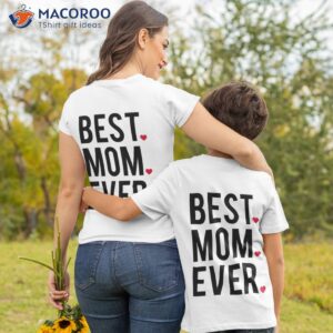 best mom ever word art text design with red hearts t shirt tshirt 2