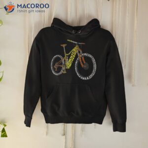 bicycle anatomy mountain bike mtb parts funny biker rider shirt hoodie