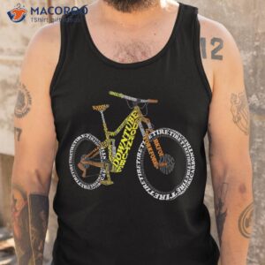 bicycle anatomy mountain bike mtb parts funny biker rider shirt tank top