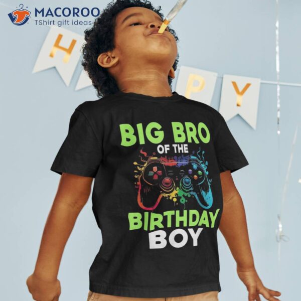Big Bro Of The Birthday Boy Matching Video Gamer Shirt