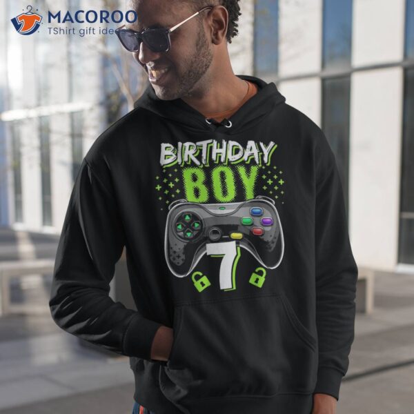 Birthday Boy 7 Video Game Controller Gamer 7th Gift Shirt