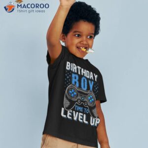 birthday boy time to level up video game gamer gift shirt tshirt 3