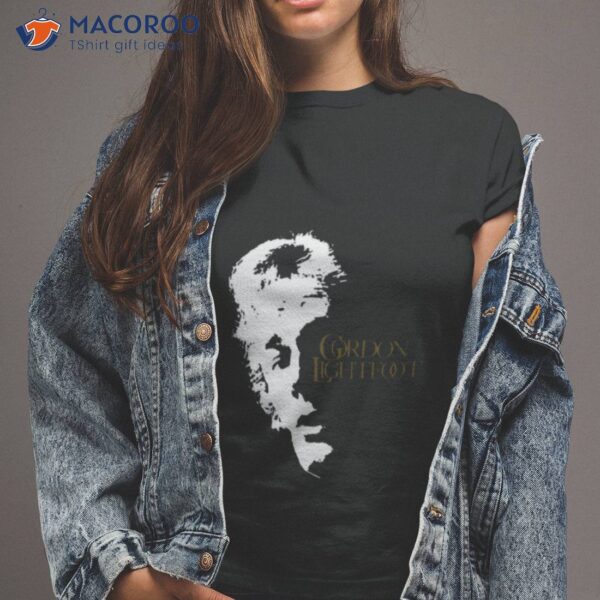 Black And White Gordon Lightfoot Silhouette Shirt