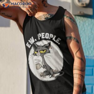 black cat tees funny wo ew people meowy lovers shirt tank top 1