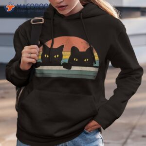 black cat vintage retro style cats lover gift shirt hoodie 3