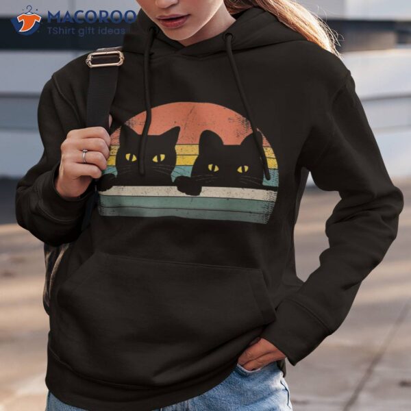 Black Cat Vintage Retro Style – Cats Lover Gift Shirt