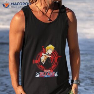 bleach red illustration ichigo kurosaki shirt tank top